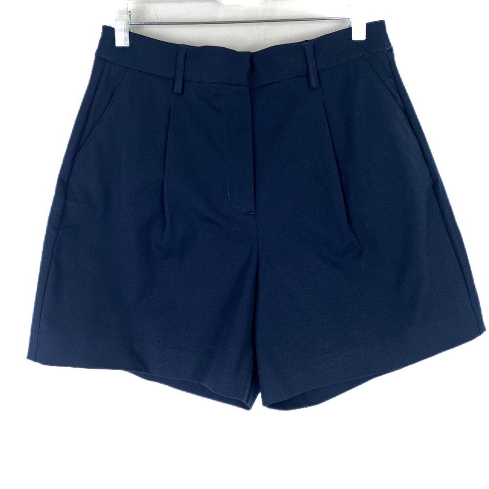 NWT Stitch Fix 41 Hawthorn Becca Shorts Pleated High Rise Navy Size 4 NEW